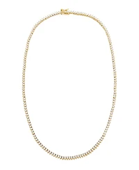 By Adina Eden Thin Three Prong Tennis Necklace