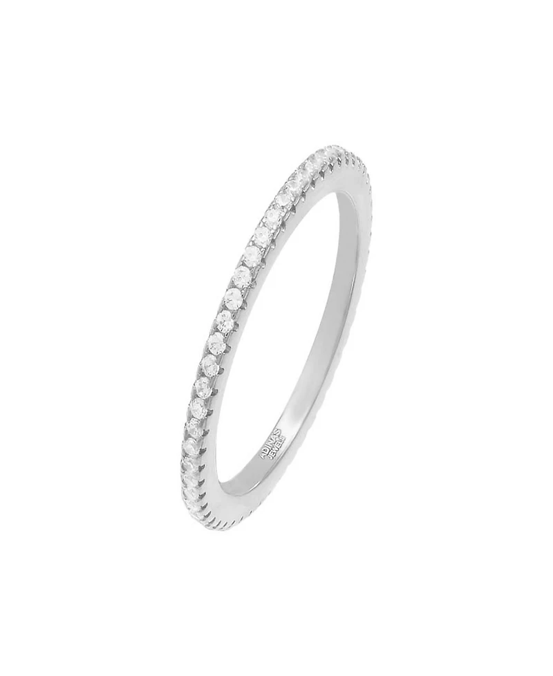 by Adina Eden Micro Pave Sterling Silver Eternity Band Ring