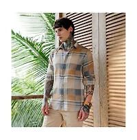 Campus Sutra Men's Gradient-Plaid Regular Shirt