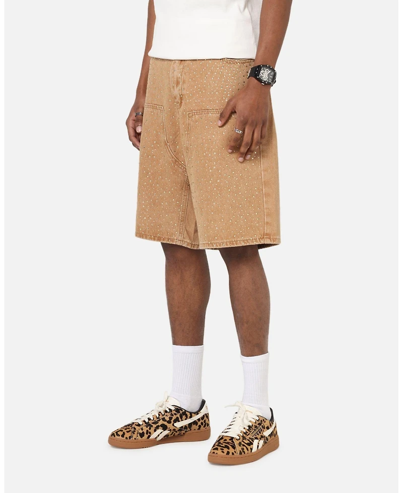 Xxiii Men's Diamond Buckle Back Jorts Shorts