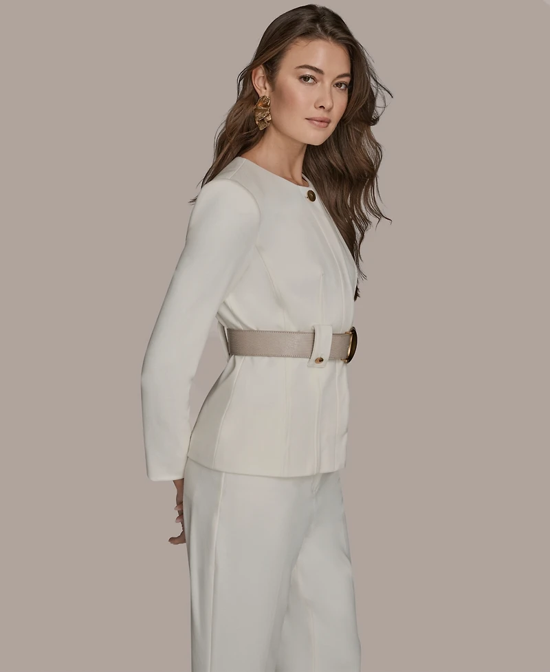 Donna Karan New York Women's Belted Long-Sleeve Jacket