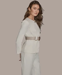 Donna Karan New York Women's Belted Long-Sleeve Jacket
