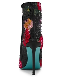 Betsey Johnson Women's Belle Rhinestone Stiletto Heel Booties