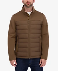 Nautica Men's Transitional Mixed Media Zip Front Jacket