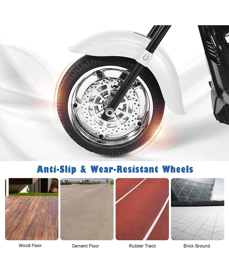 6V Powered Toddler 3-Wheel Motorbike Ride On Toy with Horn and Headlight