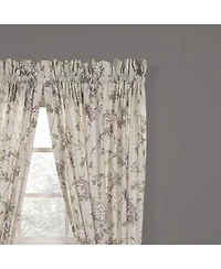 Ellis Curtain Abigail 100 Percent High Quality 2-Piece Window Rod Pocket Panel Pairs With 2 Tie Backs