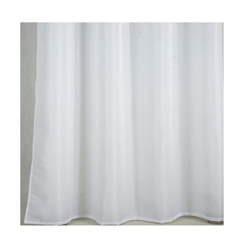 Olivia Gray Gilbert 100% Polyester Solid Single Grommet Curtain Panel Pair 54"x84" White