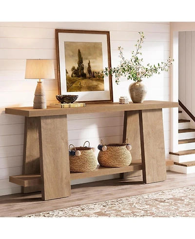 Tribesigns Gold Console Table, 41" Modern Entry Table with White Faux Marble Top, Geometric Metal Base, Narrow Long Sofa Table Behind Couch Accent Tab