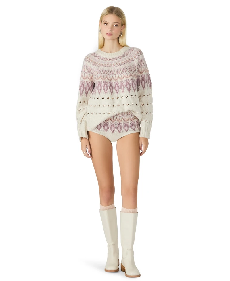 Steve Madden Women's Suzette Fair Isle Sweater