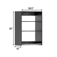 Lovmor Wood Shelf Medium Double Hanging Closet Unit
