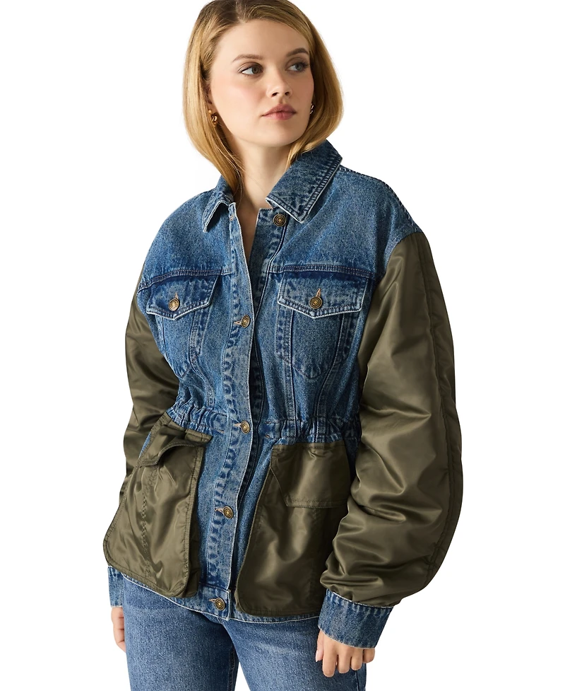 Steve Madden Women's Joie Collared Long-Sleeve Jacket