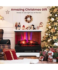 Sugift 27 Inch Freestanding Fireplace with Remote Control