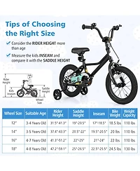 Sugift 16 Inch Kids Bike Adjustable for 3-8 Years Old with Low-Step Frame