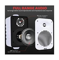 Pyle 5.25” 2-Way Bluetooth Indoor/Outdoor Speaker System (PDWRBT56WT.1)