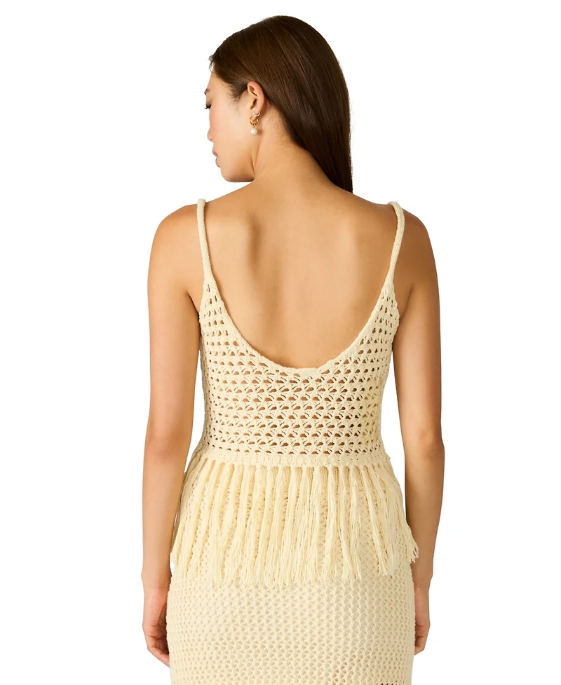Steve Madden Women's Aidyn Crochet Pull-On Tank Top