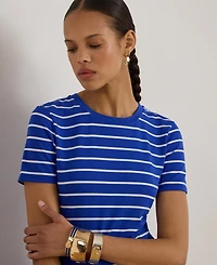 Lauren Ralph Women's Striped Short-Sleeve Dress