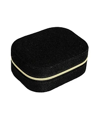 Household Essentials Small Leather Travel Jewelry Organizer Box, Caramel Color