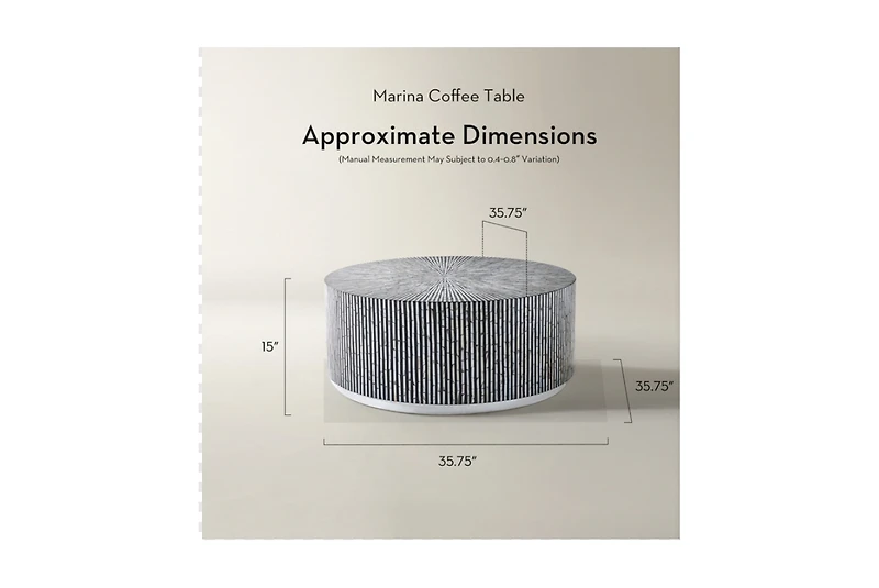Z Gallerie Marina Coffee Table