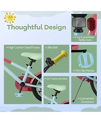 Sugift 18 Inch Kids Bike with Adjustable Handlebar and Saddle Blue