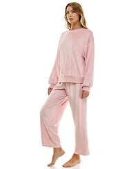 Roudelain Women's Long Sleeve Crew Neck and Pant Set