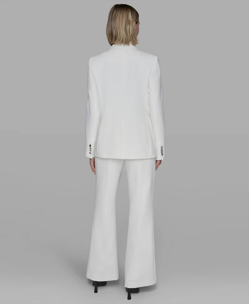 Karl Lagerfeld Women's Notched Lapel One Button Blazer