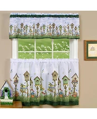 GoodGram Home Sweet Home Complete 3 Piece Kitchen Curtain Set - 58 in. W x 24 in. L