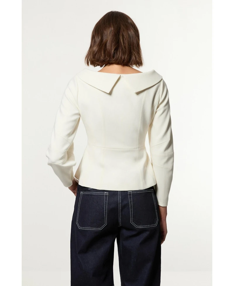 Karen Millen Women's Compact Peplum Tailored Jacket