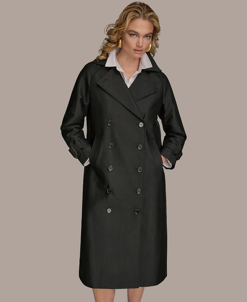 Donna Karan New York Women's Classic Long Double Breasted Coat