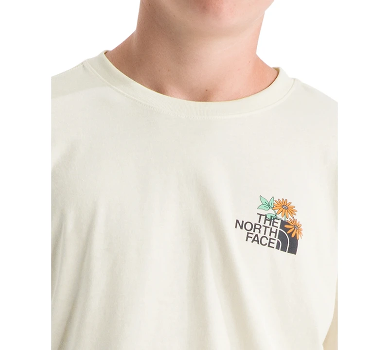 The North Face Boys and Girls 6-16 Floral Logo Short-Sleeve T-Shirt