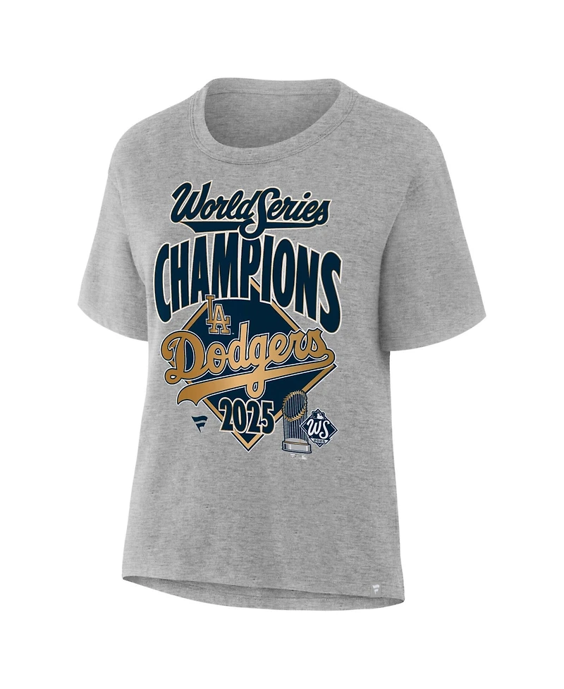 Fanatics Women's Steel Los Angeles Dodgers 2025 World Series Champions Locker Room T-Shirt