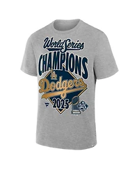 Fanatics Men's Steel Los Angeles Dodgers 2025 World Series Champions Locker Room Authentic T-Shirt