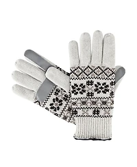 Isotoner Women's Nordic Fair Isle Knit Touchscreen Gloves