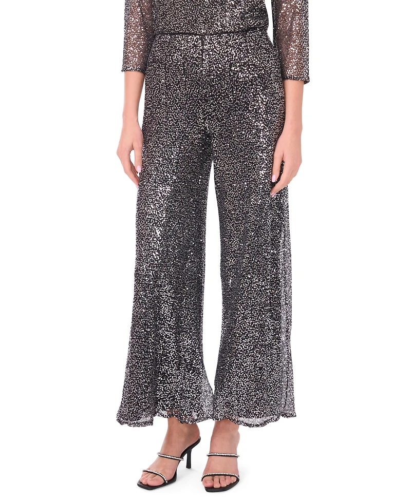 Msk Women's Sequin Pull-On Pants