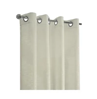 Habitat Boucle Sheer Premium Stylish and Functional Grommet Curtain Panel 52" x 63" Off White