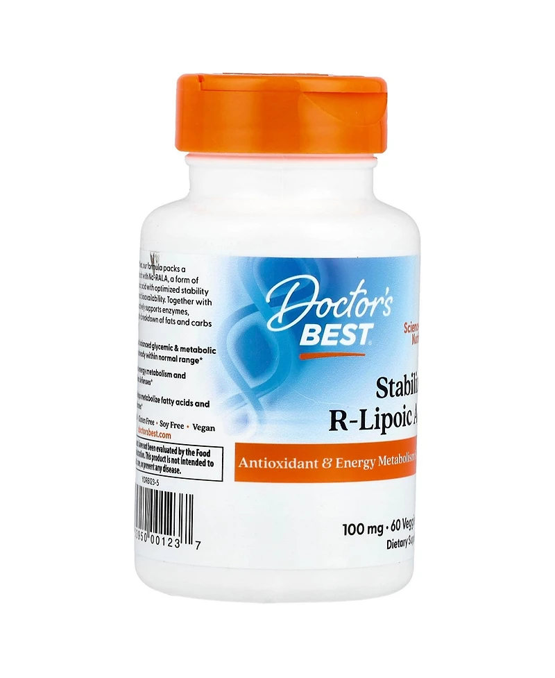 Doctor's Best Stabilized R-Lipoic Acid 100 mg