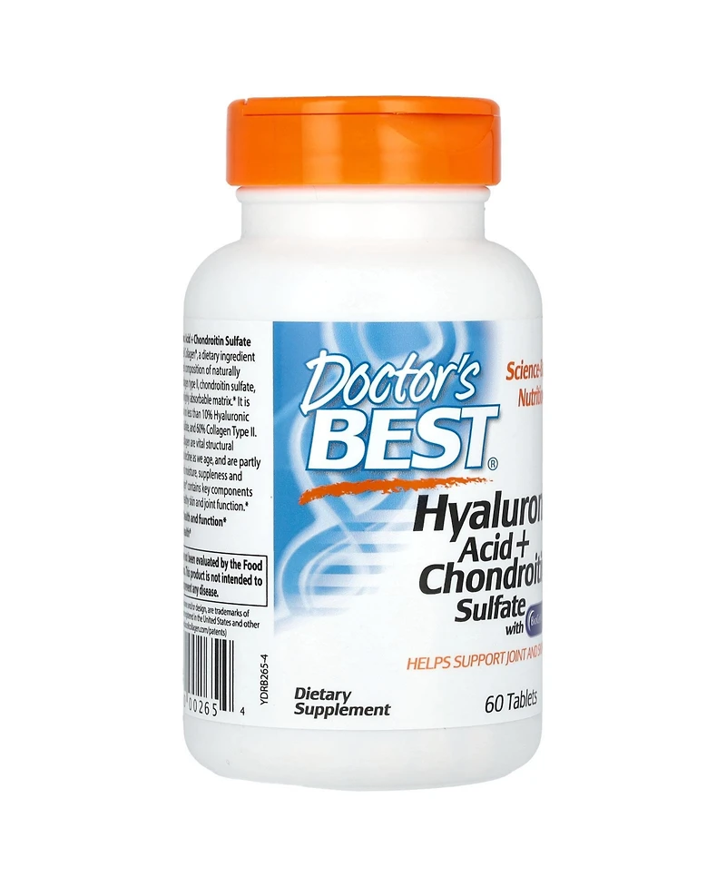 Doctor's Best Hyaluronic Acid + Chondroitin Sulfate with BioCell Collagen