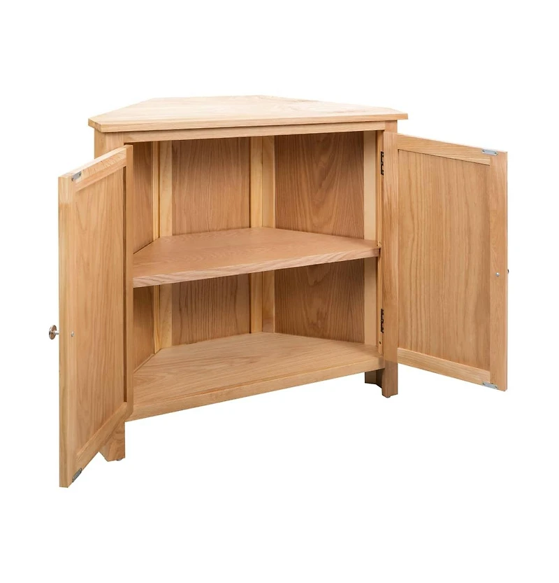 Corner Cabinet 31.4"x13.1"x30.7" Solid Oak Wood