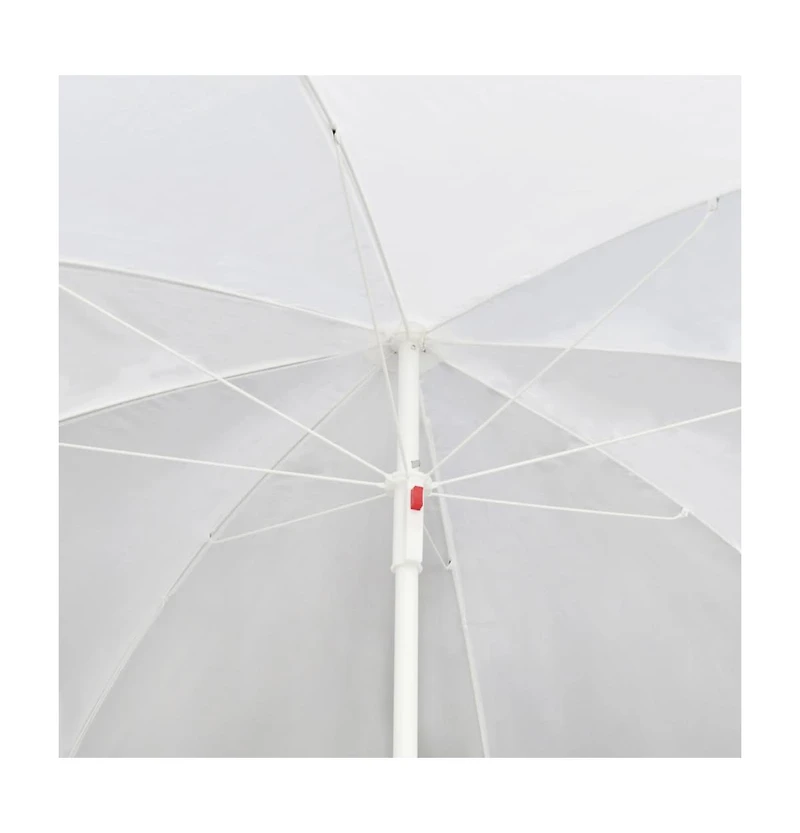 Patio Bed Outdoor Lounger Wicker Daybed with Parasol Poly Rattan