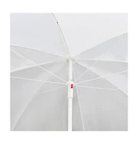 Patio Bed Outdoor Lounger Wicker Daybed with Parasol Poly Rattan