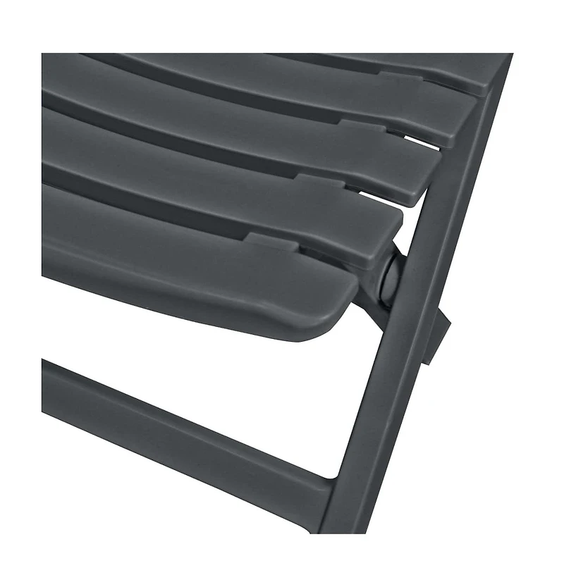 vidaXL 3 Piece Folding Bistro Set Plastic Anthracite