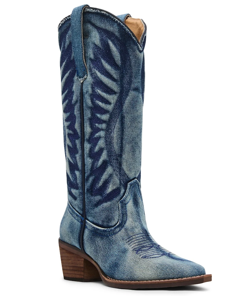 Steve Madden Women's Albany-d Western Cowboy Boots