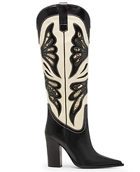 Steve Madden Women's Kaz Knee-High High-Heel Western Cowboy Boots