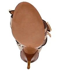 Steve Madden Women's Farra Strappy Western Buckled High-Heel Dress Mules