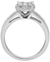 Macy's Diamond Halo 2-Pc. Bridal Set 1 ct. t.w.) in 14k White Gold