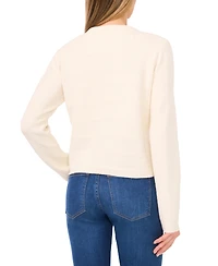 CeCe Women's Tie Scarf Long-Sleeve Cardigan Sweater