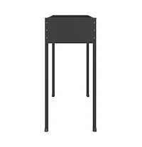 vidaXL Garden Planter Anthracite 39.6"x15.9"x35.4" Galvanized Steel