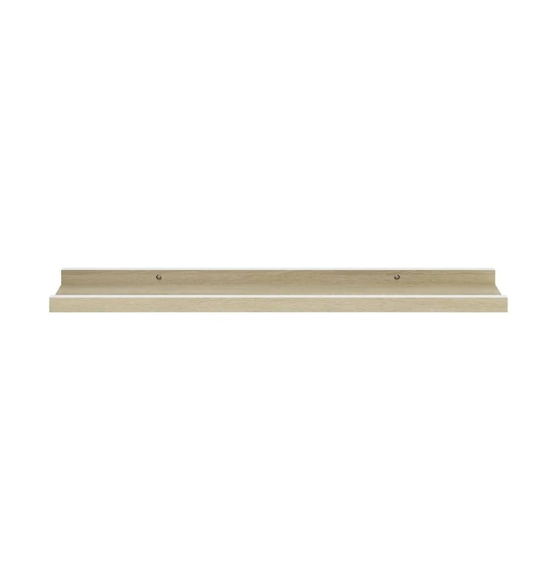 vidaXL Wall Shelves 2 pcs White and Sonoma Oak 23.6"x3.5"x1.2"