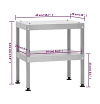 Table for Oven Smoker 15.7"x11"x17.5" Galvanized Steel