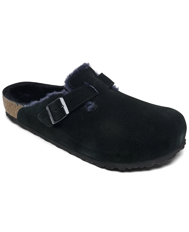 Birkenstock Men's Boston Shearling Suede Leather Clogs from Finish Line