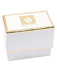 Anne Klein Multi-Stone Imitation Pearl Boxed Floral Hinge Bracelet